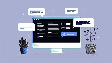Website interface computer screen real time chat ai assistant interaction