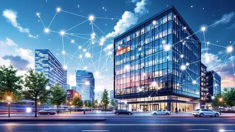 Modern office building rotterdam digital connections it services europe