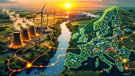 Europe net zero transition map renewables grid germany uk dk