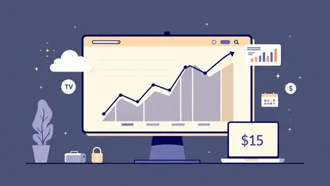 Marketing analytics dashboard rising trend multi channel ads