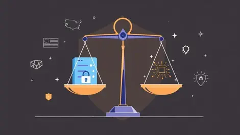 Accountable ai vs data privacy balanced scale shields us uk eu