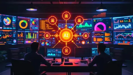 Ai observability it ops room wall screens engineers monitoring