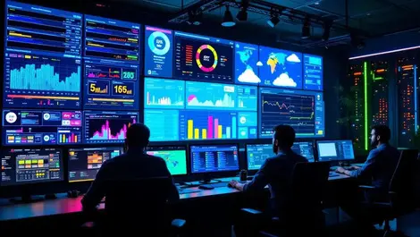 Modern it ops room gpu monitoring screens cloud infra servers